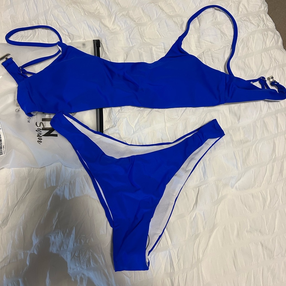 NEW deep blue bikini size small